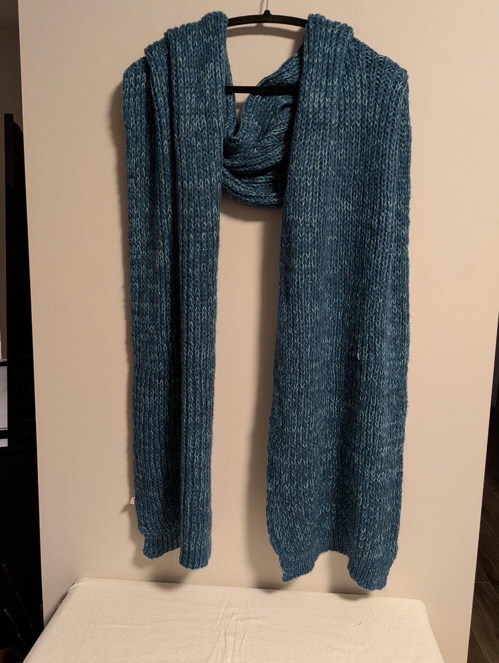 Scaarfy.  Cozy Teal Knit Scarf - Women Accessories. Extra Long 100 Inches.